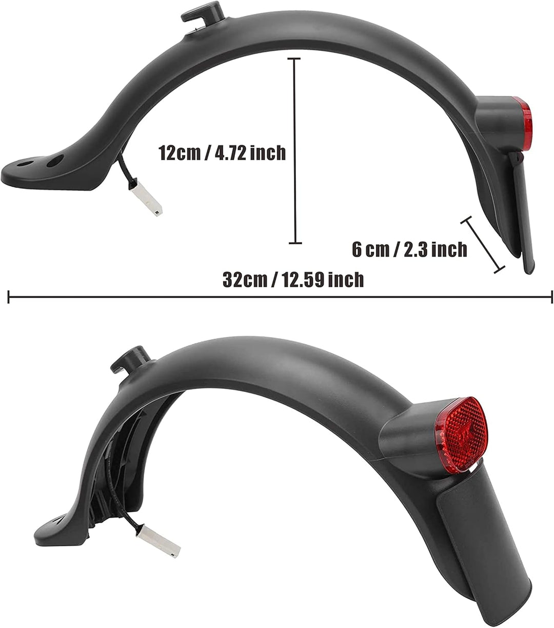 Yungeln Scooter Schutzblech + Rückleucht kompatibel für Xiaomi 1S M365 Pro Scooter - Schwarz