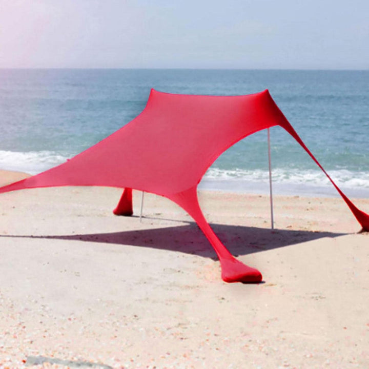 Strandmuscheln Familie Strand Sonnenschirm Strand Sonnenschutz Strandzelt Sonnendach Sonnensegel UPF