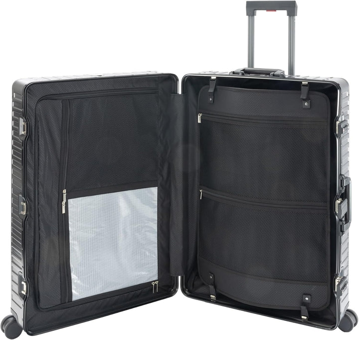 Travelhouse® Tokyo Aluminium Reisekoffer Set, 3 Trolleys 55cm + 65cm + 77cm mit 4 Doppelrollen, 100%
