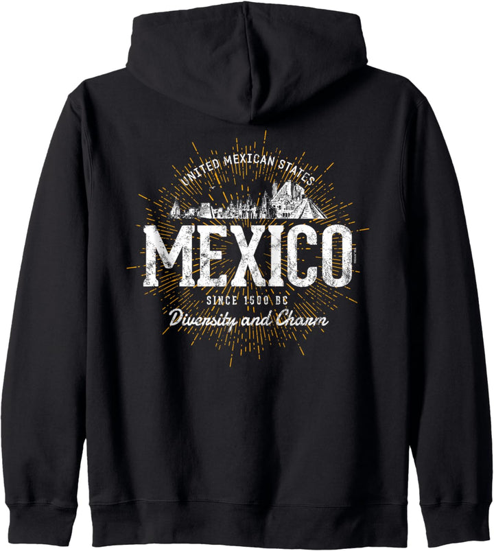 Mexico Vintage Stil Retro Mexiko Kapuzenjacke