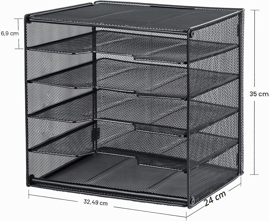 Samstar Briefablage aus Metall, Dokumentenablage Organizer Papierablage Schreibtischablage für A4 Do
