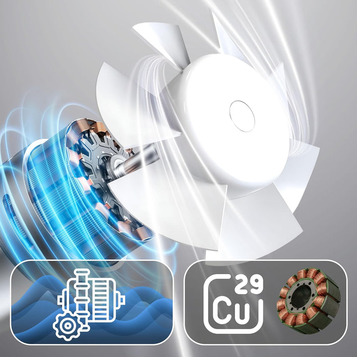 EBERG NUO 100 T Badventilator 100 mm weiss mit Rückschlagklappe, Weiss
