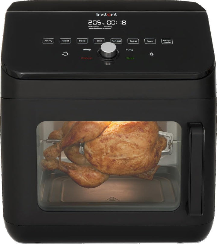 Instant Heissluftfritteuse Ofen 13L mit XXL Fassungsvermögen, 9 Programmen und Drehspiess - Frittier