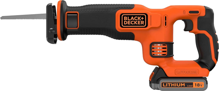 Black+Decker BDCR18M1-QW Säbelsäge, kabellos, 18 V-1,5 Ah, 1 Batterie, 140 mm Klinge