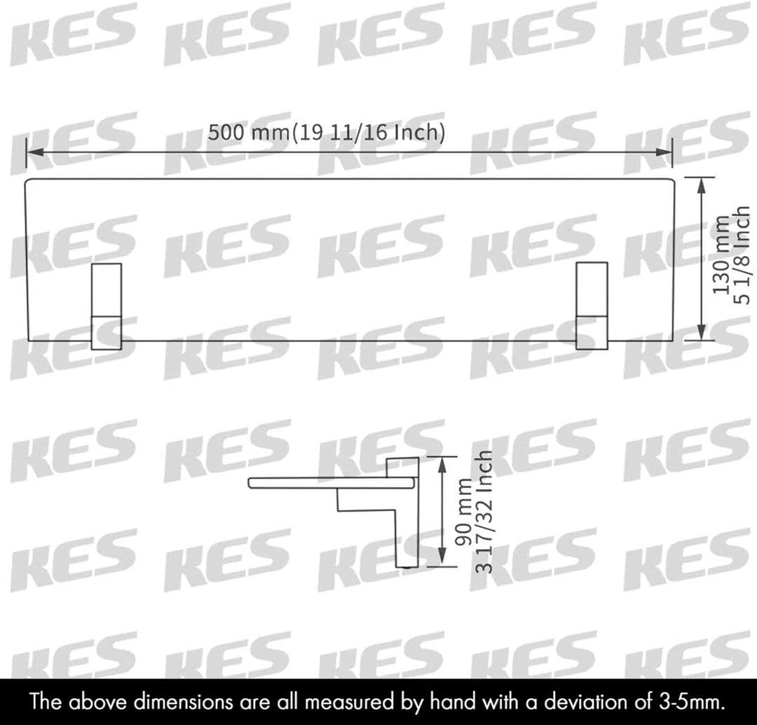 KES Duschablage Glas Glasregal Duschregal Glasablage für Badezimmer Wandregal 8mm Badregal Dusche Ab