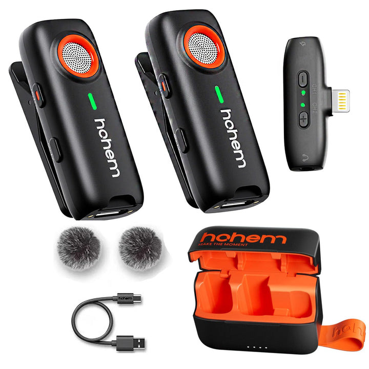 hohem MIC-01 Wireless Lavalier Mikrofon für iPhone iOS, mit Geräuschunterdrückung, MFi-Zertifiziert,