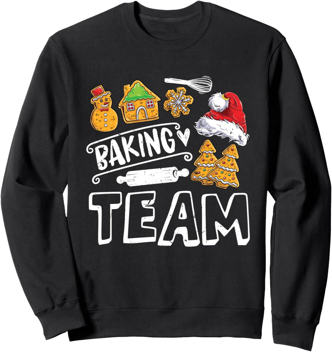Back Team Bäcker Weihnachten Baking Lebkuchen Plätzchen Keks Sweatshirt