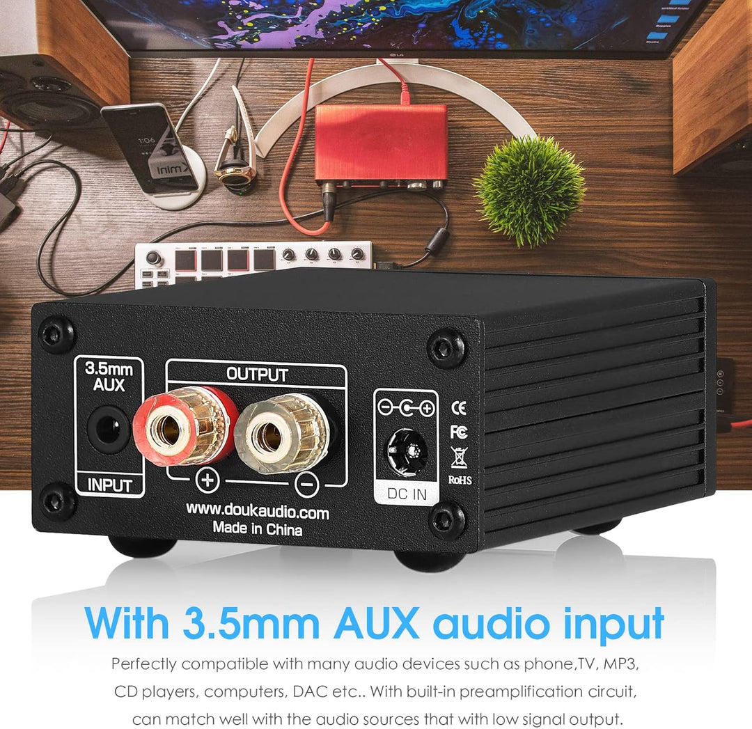 Nobsound 100W Full Frequency Mono Channel Digital Power Amplifier Audio Mini Amp with Power Supply (