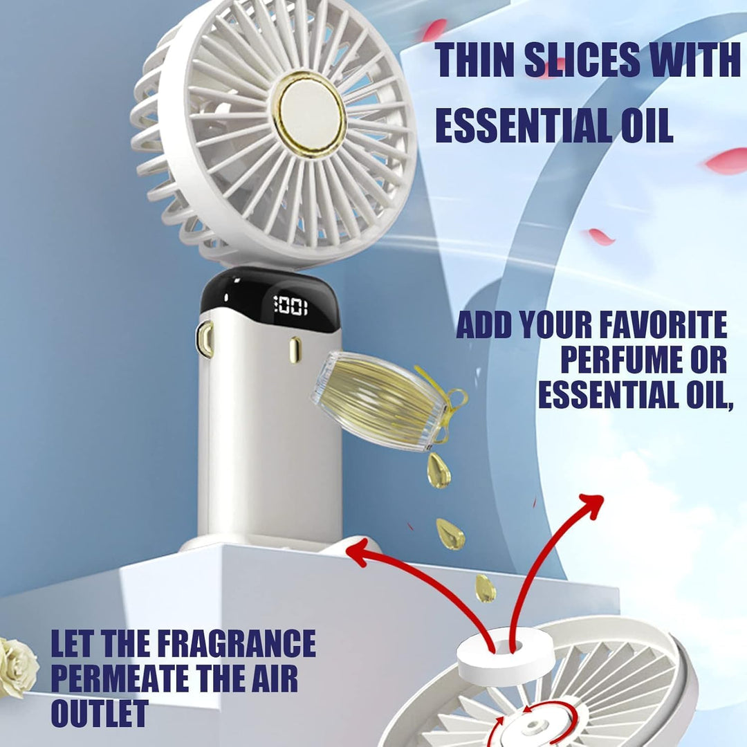 Jsdoin Handventilator, Tragbarer Mini Ventilator, Wiederaufladbar, Kleiner Taschenventilator Mit 5 G