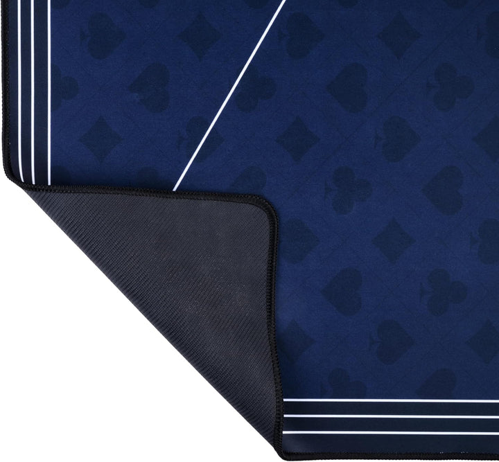 Engelhart - 320993 – Pokermatte blau – rutschfeste Spielfläche 120 cm x 60 cm – Dicke: 3 mm – Bedruc