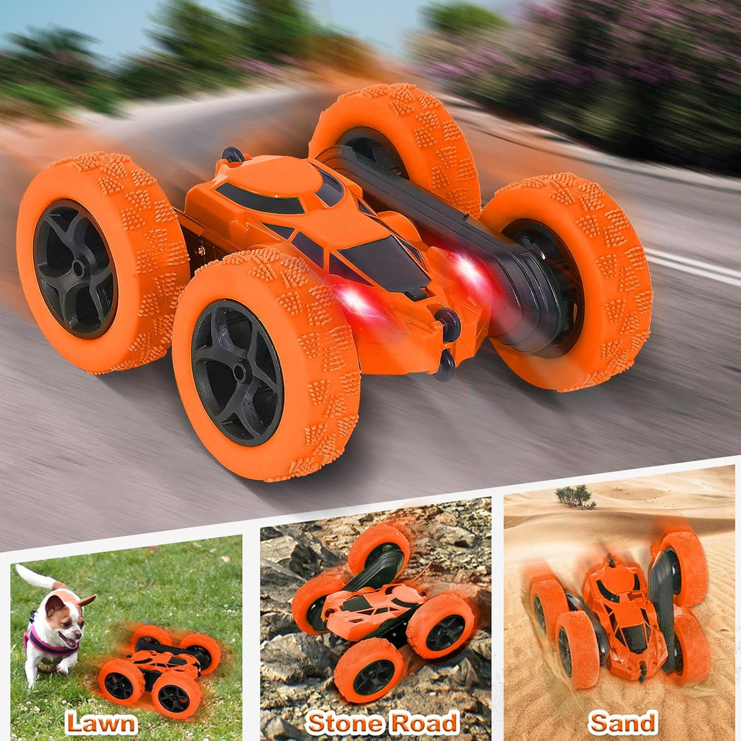 MidiVix Ferngesteuertes Auto, 90 Min Spielzeit, 2.4Ghz Doppelseitig 360° drehbare RC Stunt Crawler m