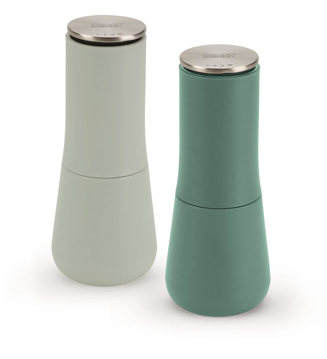 Joseph Joseph Milltop Krümelfreies Salz-und Pfeffermühlen-Set - Editions (Sage) Grün Paar, Grün Paar