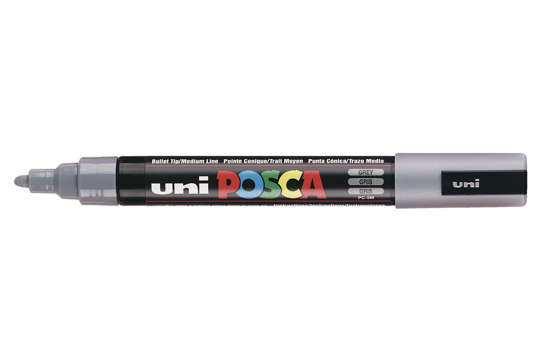 Uni-Ball Posca pc-5 m Medium Bullet Tip Marker Line Width 1.8 mm - 2.5 mm grau, grau