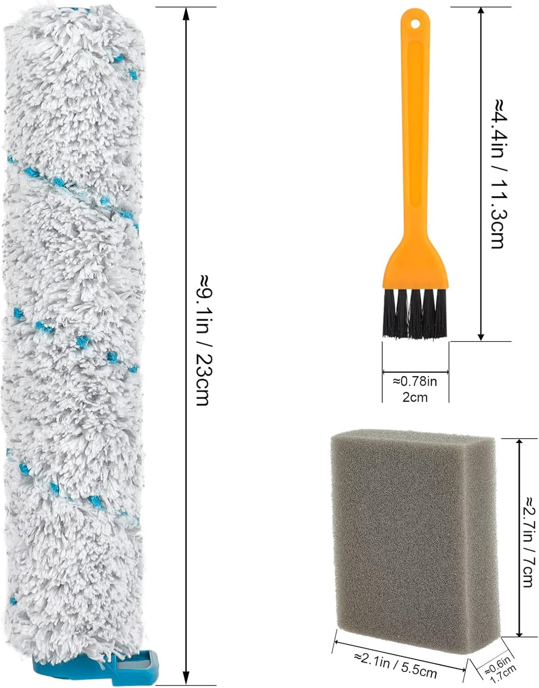 Zubehörset für Leifheit Akku-Wischsauger Regulus Aqua PowerVac Nasssauger 2 Mikrofaserwalzen & 6 Sch