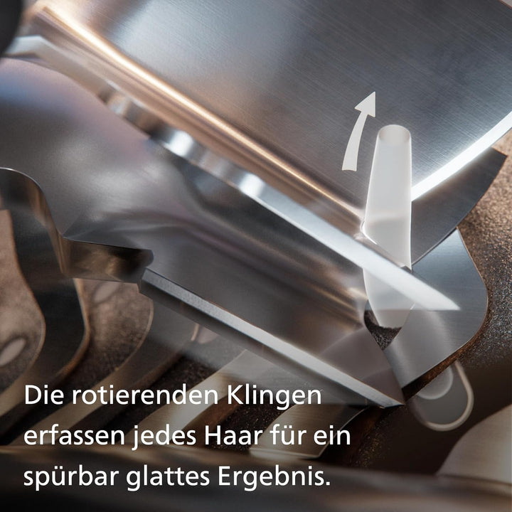Philips Shaver Series 9000 – Elektrischer Nass-und Trockenrasierer für Männer in Blau mit Lift and C