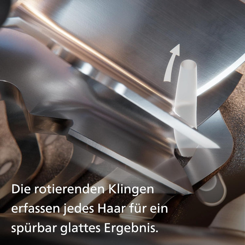 Philips Shaver Series 9000 – Elektrischer Nass-und Trockenrasierer für Männer in Blau mit Lift and C