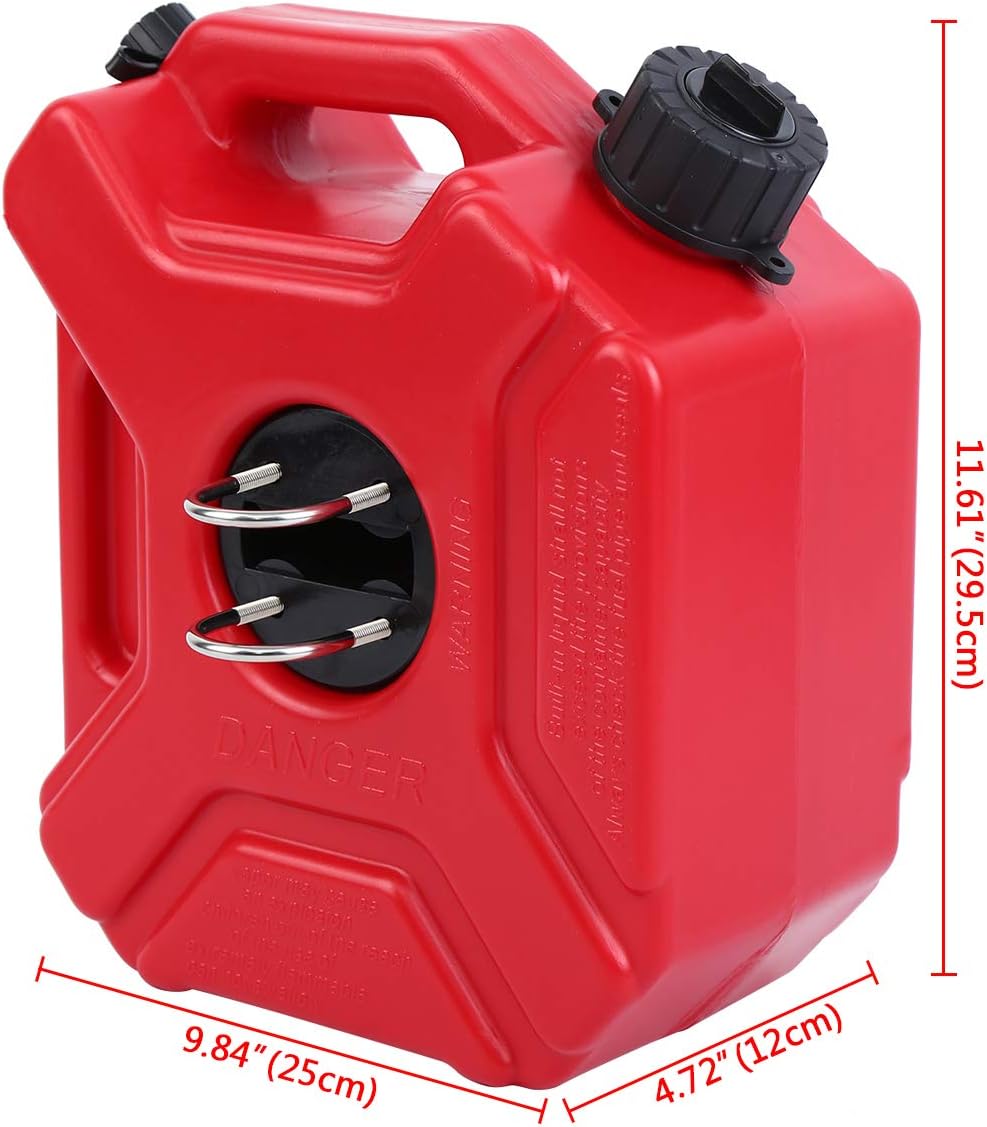 Samger Samger 5L Rot Kraftstofftank Benzinkanister mit Halterung für ATV UTV Motorrad