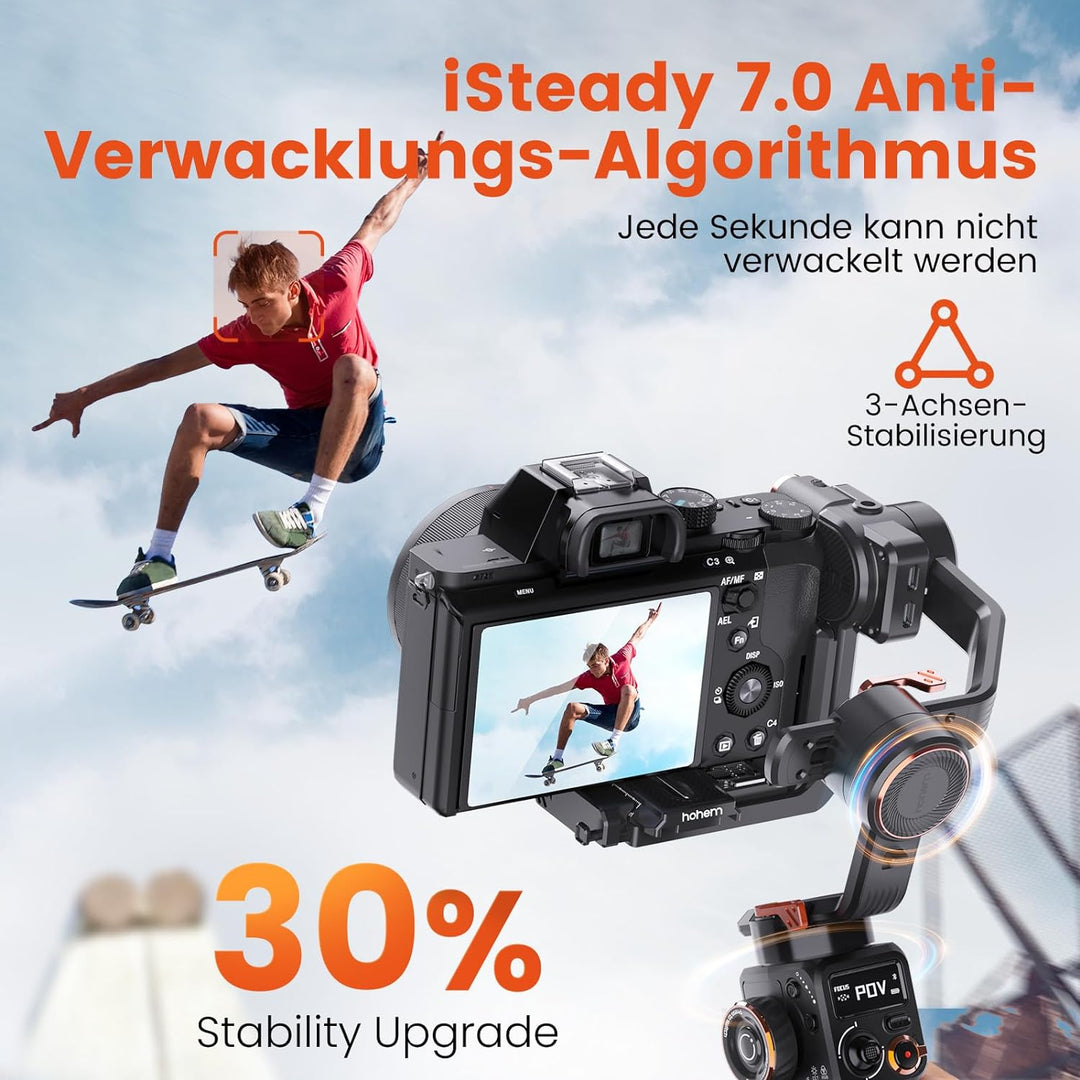 Hohem iSteady MT2, Gimbal Kamera, 3-Achsen Gimbal Stabilizer für Kamera Spiegellose Action Cam Smart
