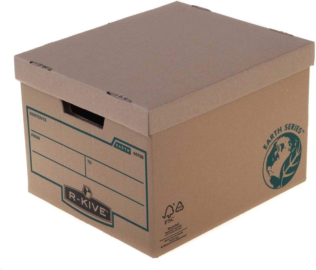 Bankers Box Archivbox Standard, Earth Series 100% recycelt, doppelter Boden und Trageseiten, für Rin