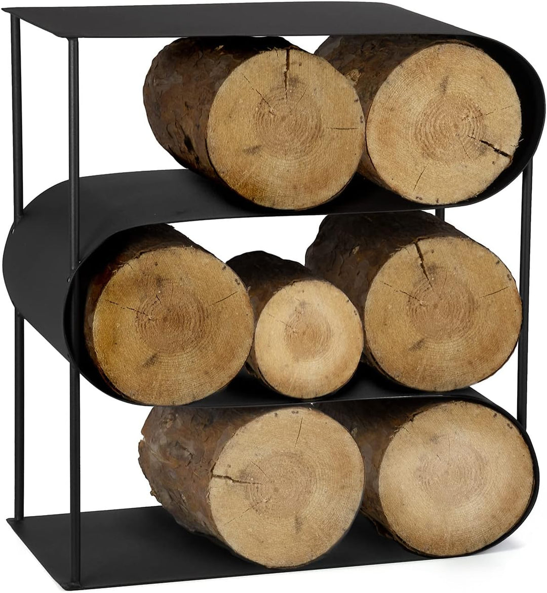 Moritz Metall Kaminholzregal Doppelte S Form Brennholzregal Feuerholzregal Stapelhilfe Holzhalter Ka