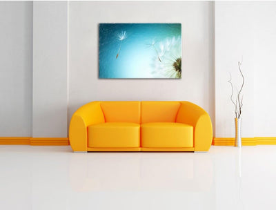 Pixxprint Löwenzahn Pusteblume als Leinwandbild/Grösse: 100x70 cm/Wandbild/Kunstdruck/fertig bespann