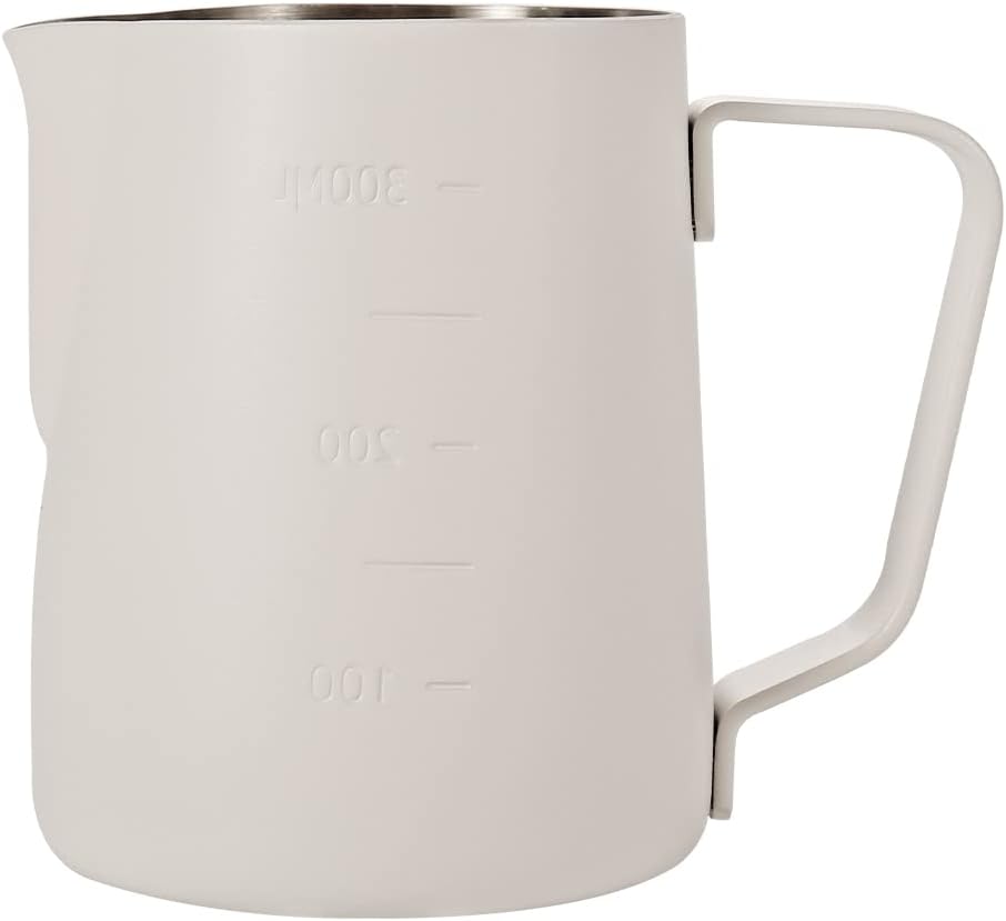 Dianoo Espresso Dampfkrug 350 ml, Milchaufschäumkännchen, Edelstahl, Kaffeemilch, Aufschäumbecher, K