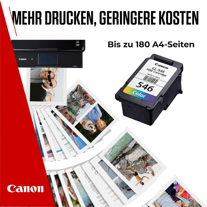 Canon Originaltinte CL-546, Grösse Standard, Farbe, Recyclebare Verpackung Farbe Standard Recyclebar