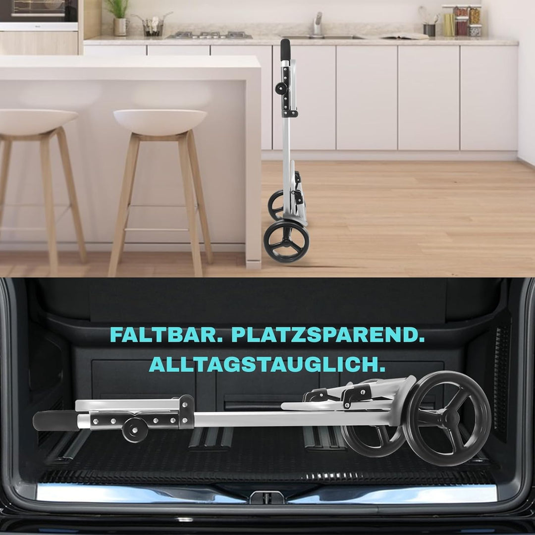 Allyson Rechteckiger Einkaufswagen - Ergonomischer, Klappbarer Shopping Trolley mit 56L Wasserdichte