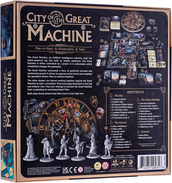 Crowd Games - City of The Great Machine - Brettspiel - Ab 14 Jahren - 1-4 Spieler - Englische Versio