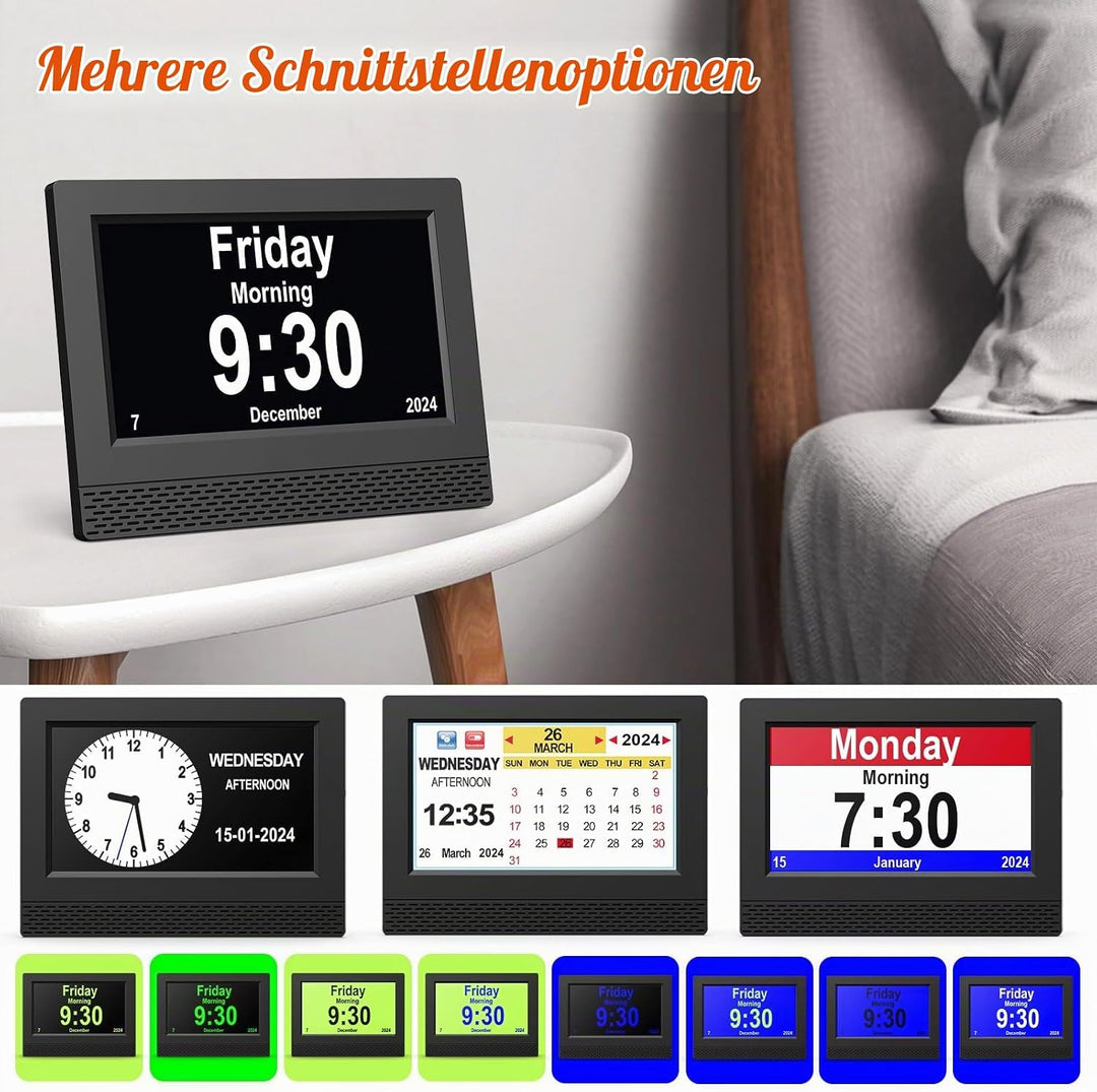 SENXINGYAN Digital Kalender Wecker, 7&