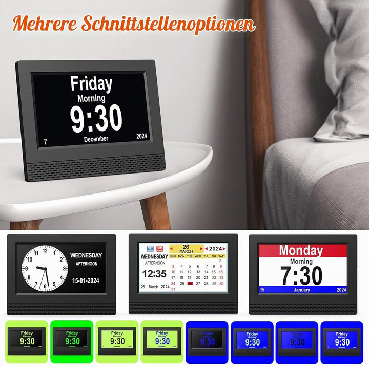 SENXINGYAN Digital Kalender Wecker, 7&