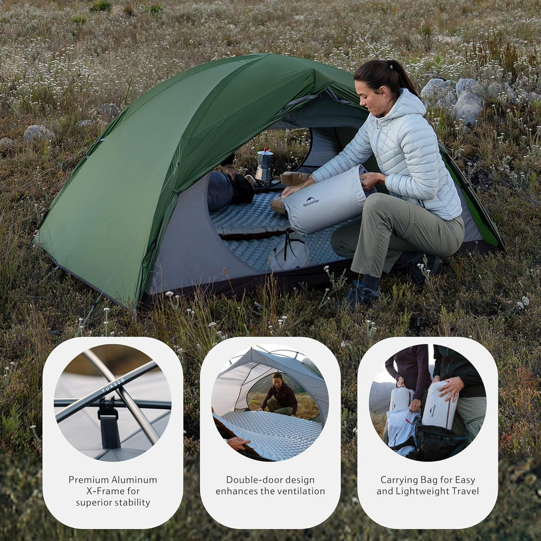 Naturehike Cloud Creek 2/3 Person Camping Zelt Ultraleicht 7001 Aluminium Sonnenschutz & Wasserdicht