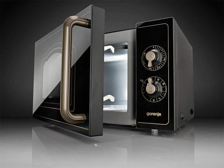 Gorenje MO 4250 CLB Stand-Mikrowelle mit Grillfunktion / 700 W / Garraum 20 L / matt-schwarz / Class