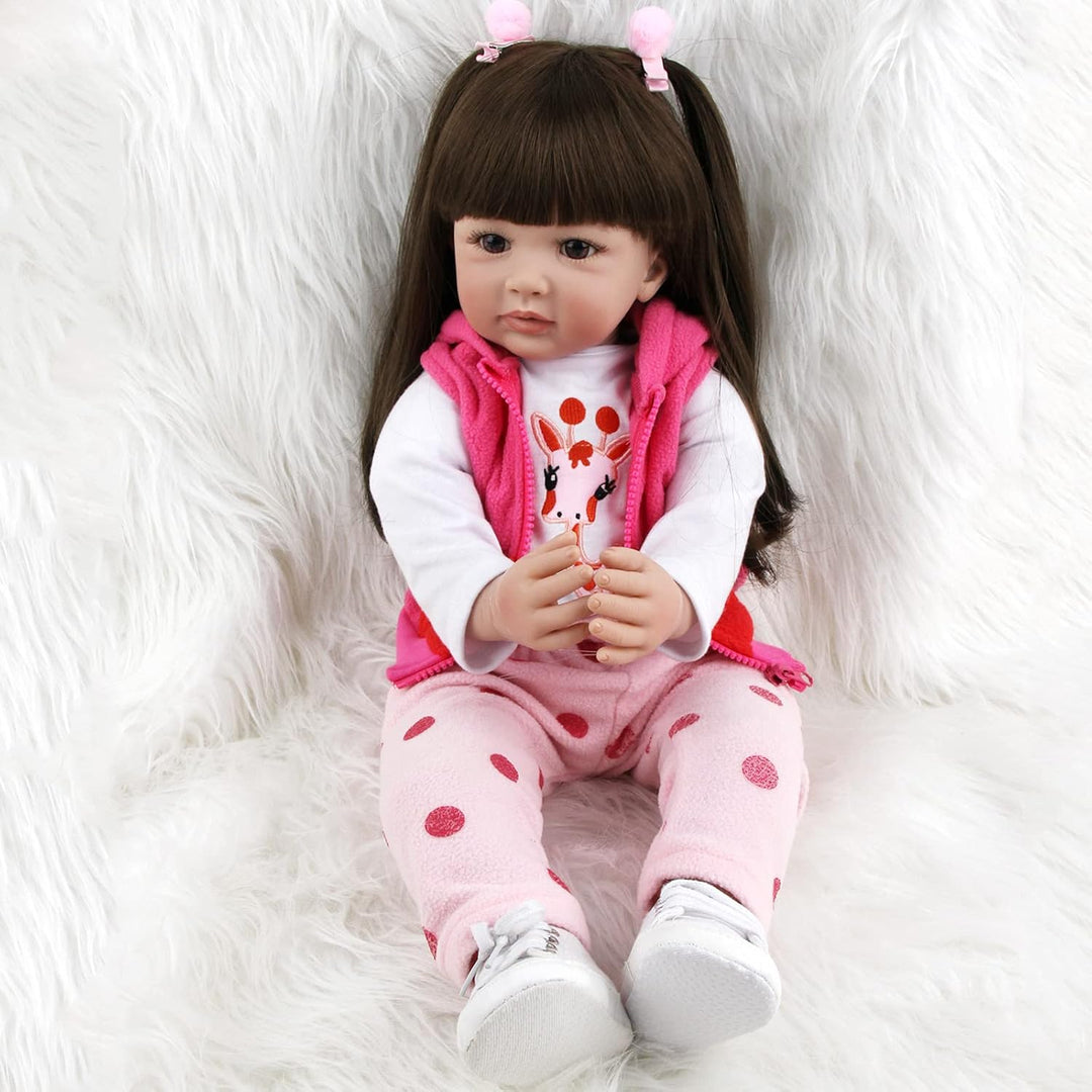 ZIYIUI Reborn Babys Mädchen 20 Zoll 50 cm Weiche Vinyl Silikon Lebensechte Handgemacht Babypuppen Ne