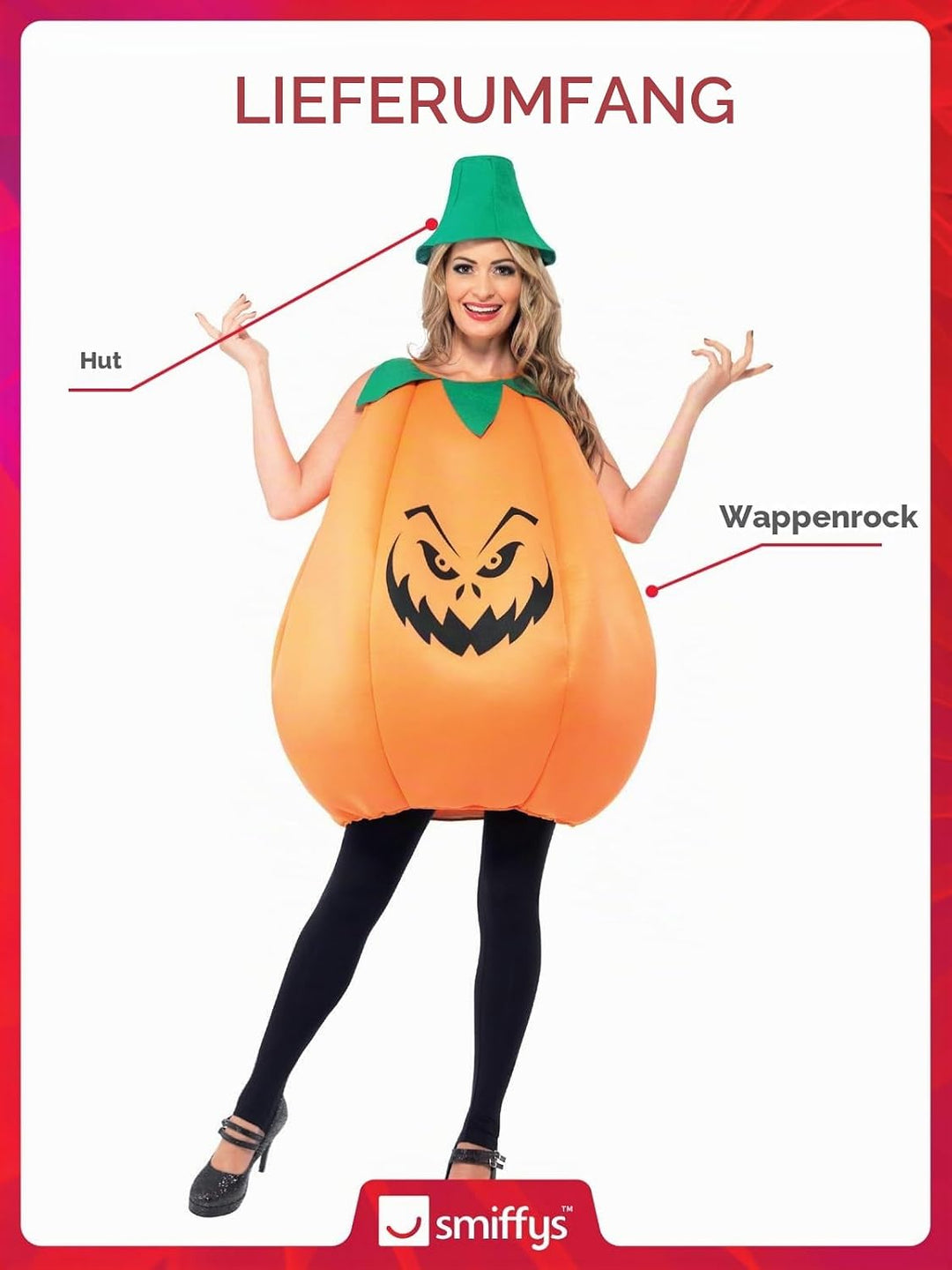 Pumpkin Costume Einheitsgrösse, Einheitsgrösse