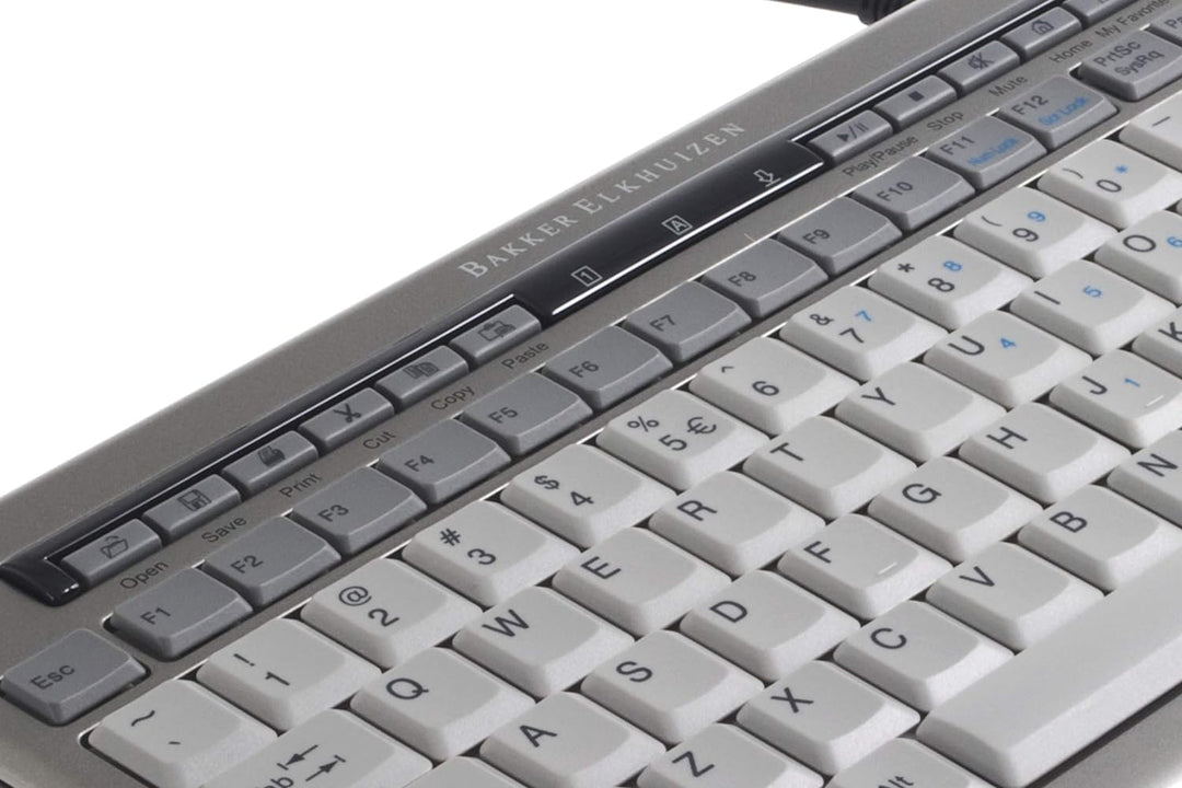 Bakker Eikhuizen KEYBSAT1HY Saturnus 840 Design S-Board Mini Tastatur mit Nummernblock (QWERTY, 10-H