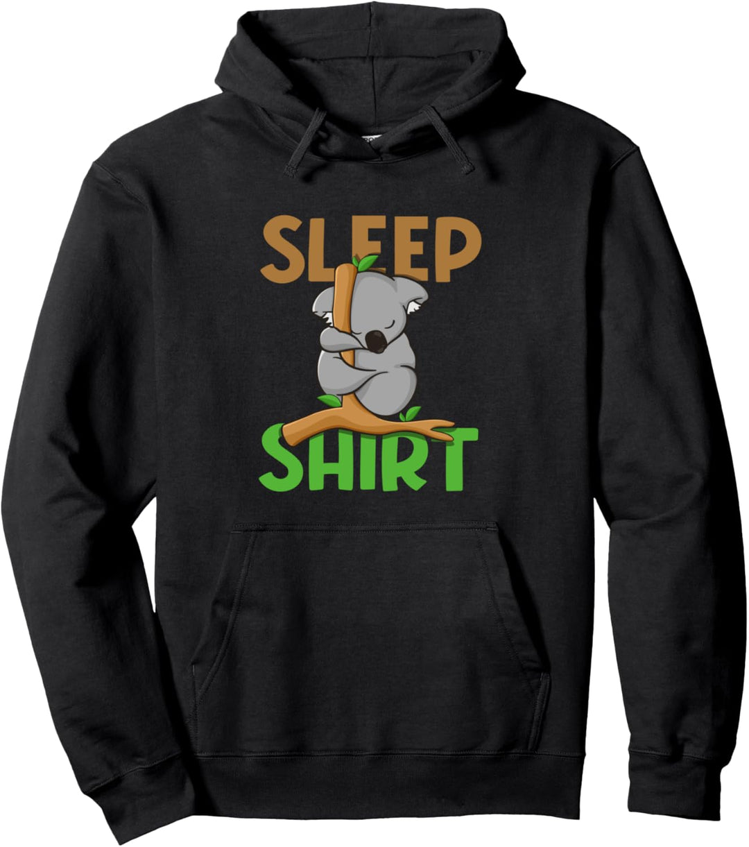 Persönliches Schlafshirt Koala mit Ast | Sleep Shirt Schlaf Pullover Hoodie