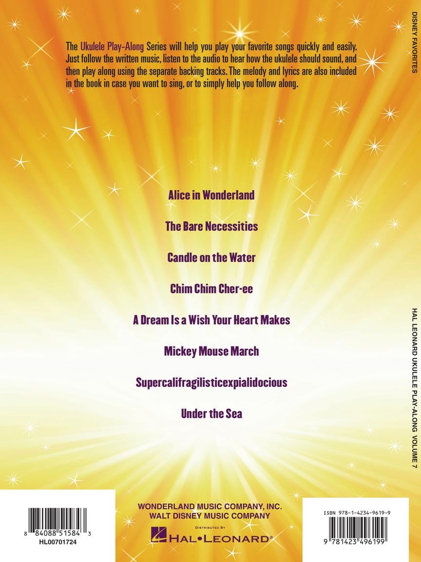 Ukulele Play-Along Volume 7: Disney Favourites: Play-Along, CD für Ukulele (Ukulele Play-Along, 7, B