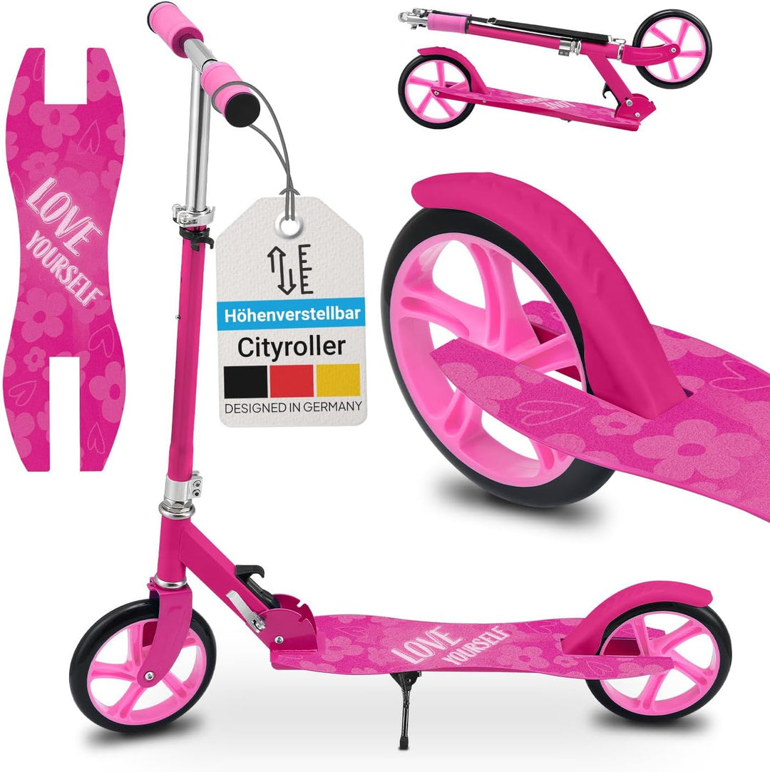 ArtSport Cityroller Scooter mit Big Wheel Räder & Tragegurt - Für Kinder ab 3 Jahren - 4 Designs 88