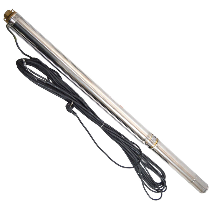 Hochwertige 3" Tiefbrunnenpumpe 3000l/h sandverträglich Edelstahl Sandverträglich bis 5%, Förderhöhe