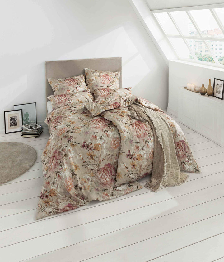 ESTELLA Mako-Satin Bettwäsche Aurora Perlmutt 135x200 cm + 80x80 cm + 40x80 cm, 135x200 cm + 80x80 c