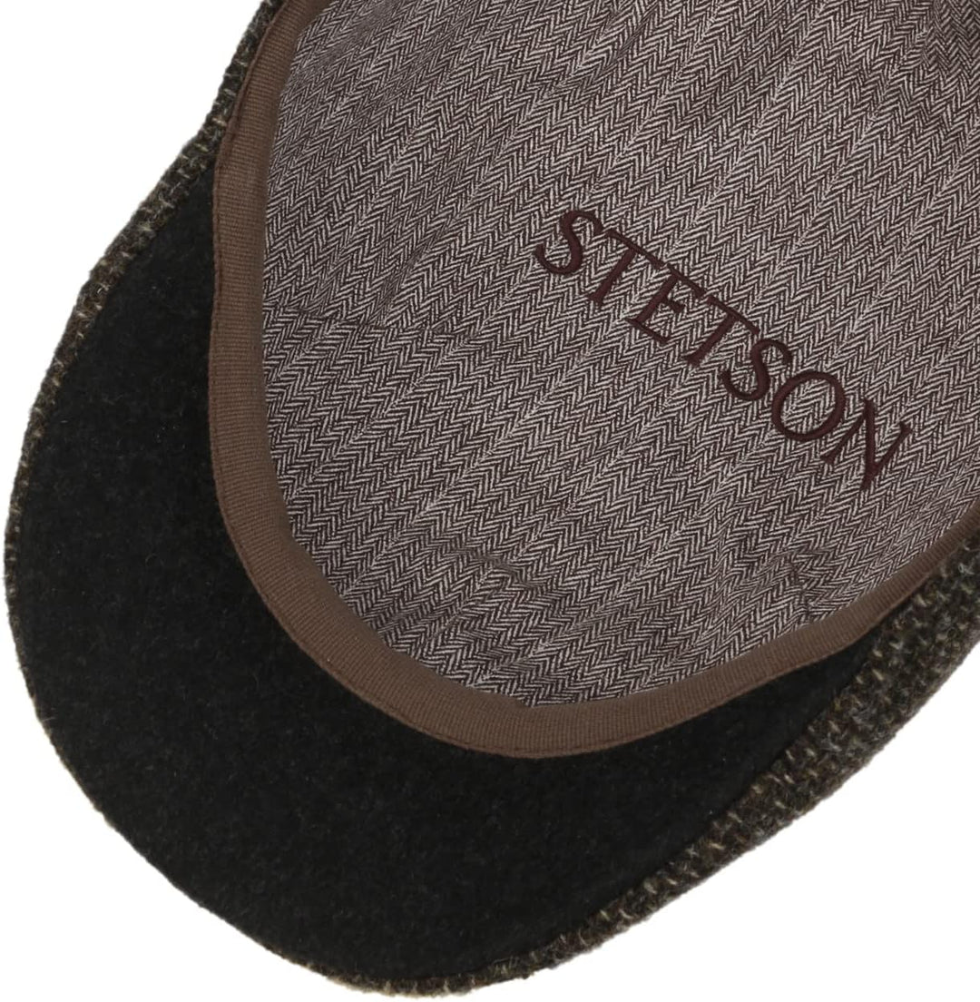 Stetson Texas Classic Wool Flatcap - Schiebermütze Herren - Herrenmütze mit Baumwollfutter - Schirmm