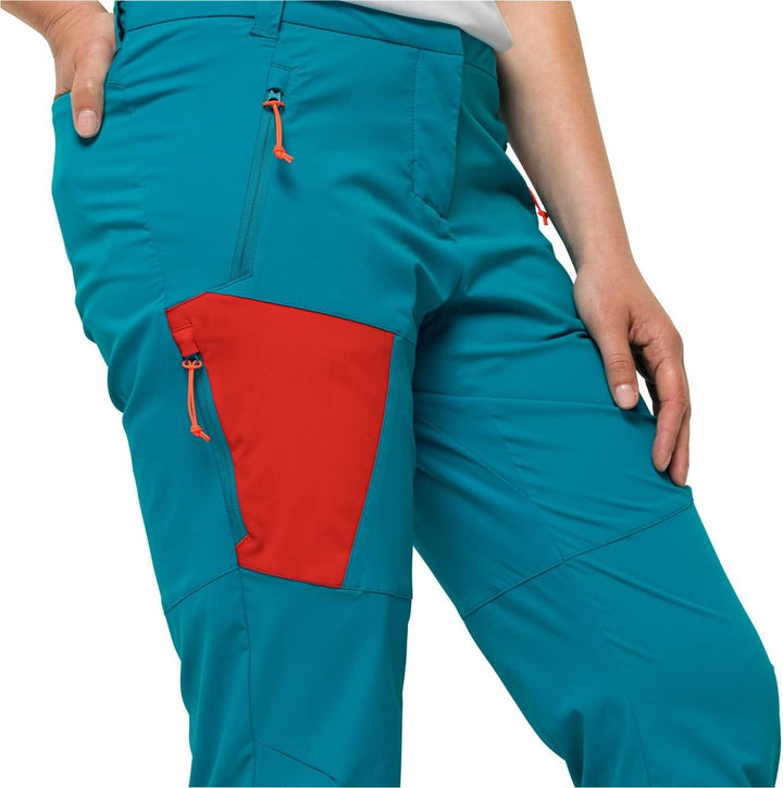 Jack Wolfskin Damen Wanderhose Glastal 38 1281 Tile Blue, 38 1281 Tile Blue