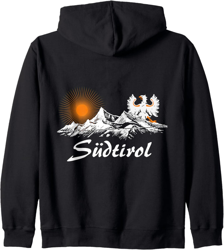 Südtirol T-Shirt mit Berge & Adler für Damen Herren & Kinder Kapuzenjacke