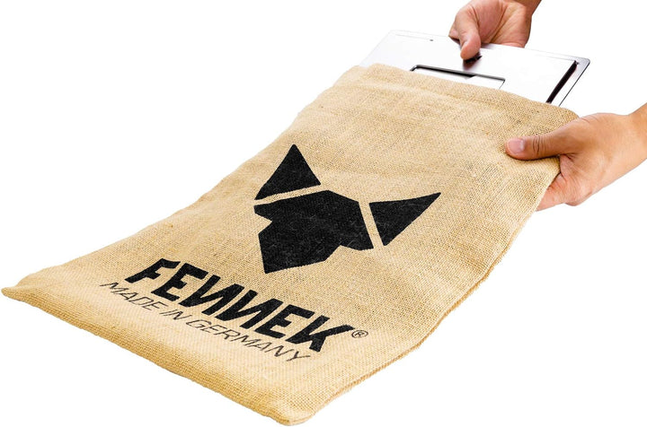 FENNEK Hexagon Stand UP Hitzeschutz | aus 100% Edelstahl | für Camping, Vanlife, Angeln oder den Gar