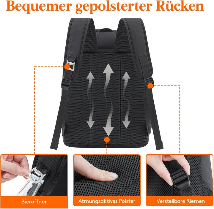 Lifewit 26L, 34 Dosen, isolierte Kühltasche, Grosse kühlrucksack, auslaufsichere tragbare Lunchtasch