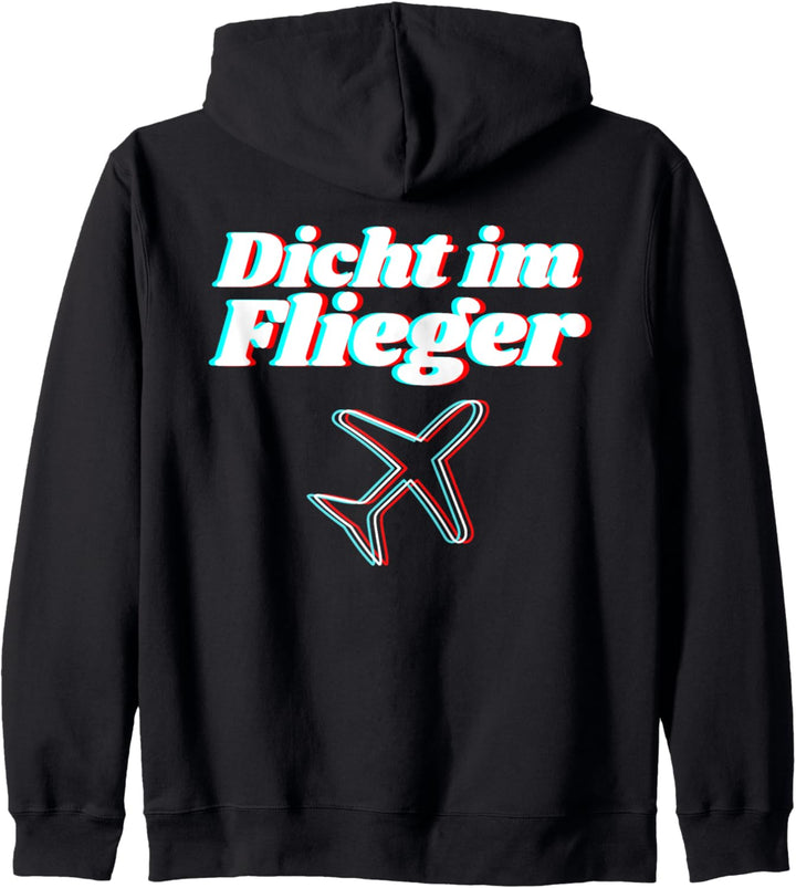 Mit Julian Dicht im Flieger Malle Party Sommer Design Kapuzenjacke
