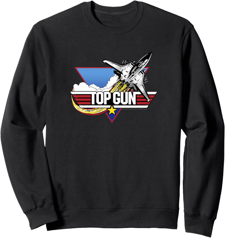 Top Gun Fighter Jet Portrait Logo Sweatshirt