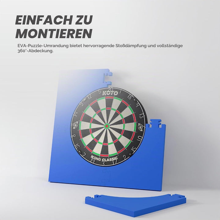 KOTO - 4pcs. Dart Surround, langlebige Dart wandschutz, verhindert Schäden, Eva 4PCS Quadrat Blau, 4