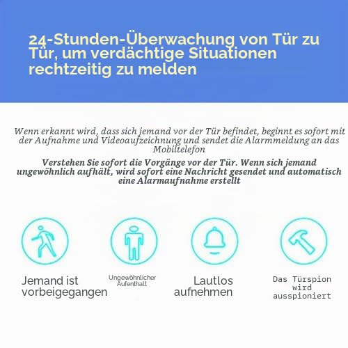 Smart Video Türklingel 3MP - 4,3 Zoll 1080p HD mit 160° Weitwinkel, Nachtsicht, PIR Bewegungserkennu